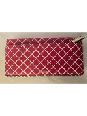 Neiman Marcus Colorful Faux Leather Document Passport Organizer Holder Slim
